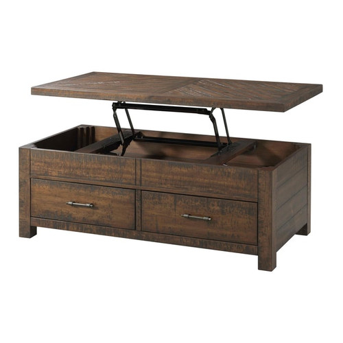 Picket House Dex Walnut Wood Storage 3pc Coffee Table Set