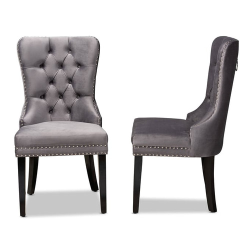 Baxton Studio Remy Grey Upholstered Dining Chairs