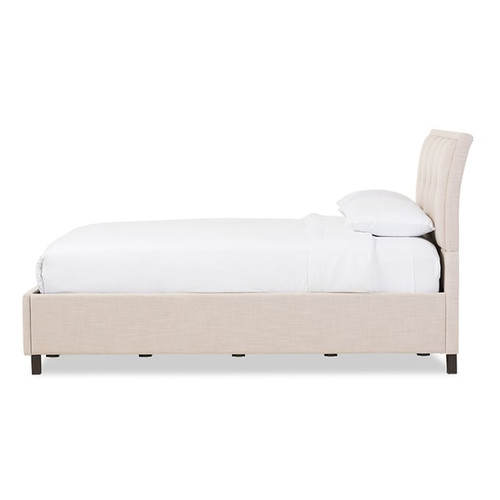 Baxton Studio Lea Fabric Queen Storage Platform Beds