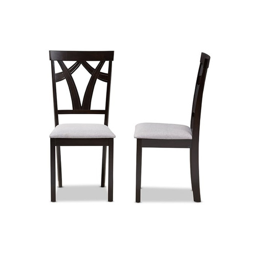 2 Baxton Studio Sylvia Fabric Upholstered Dining Chairs