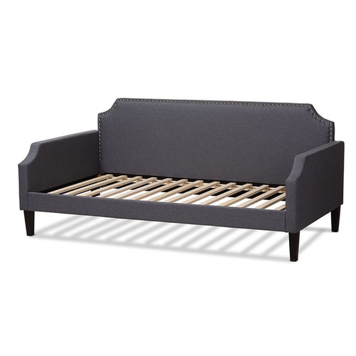 Baxton Studio Walden Grey Fabric Upholstered Twin Sofa Daybed