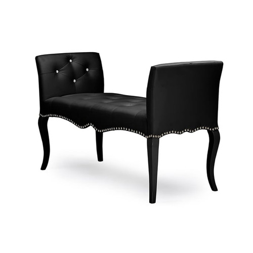 Baxton Studio Kristy Faux Leather Nailhead Seating Benches
