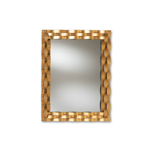 Baxton Studio Arpina Antique Gold Rectangular Accent Wall Mirror