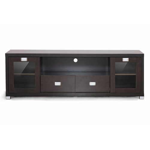 Baxton Studio Gosford Dark Brown Wood 2 Drawers TV Stand