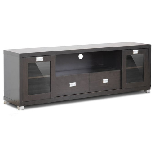 Baxton Studio Gosford Dark Brown Wood 2 Drawers TV Stand