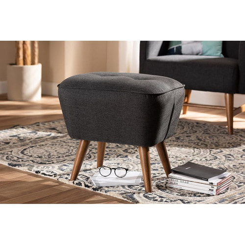 Baxton Studio Petronelle Fabric Upholstered Ottomans