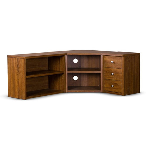 Baxton Studio Commodore Brown Wood TV Stand