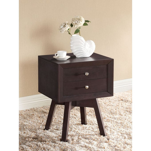 Baxton Studio Warwick 2 Drawers Accent Table and Night Stands