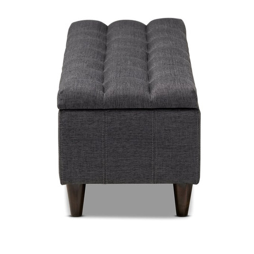 Baxton Studio Brette Fabric Upholstered Storage Bench Ottomans