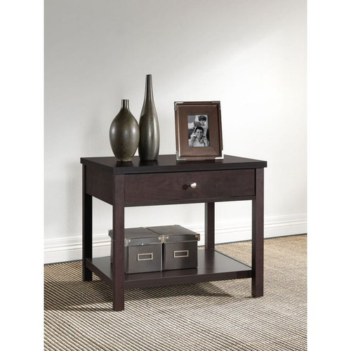 Baxton Studio Nashua Dark Brown Accent Table and Night Stand