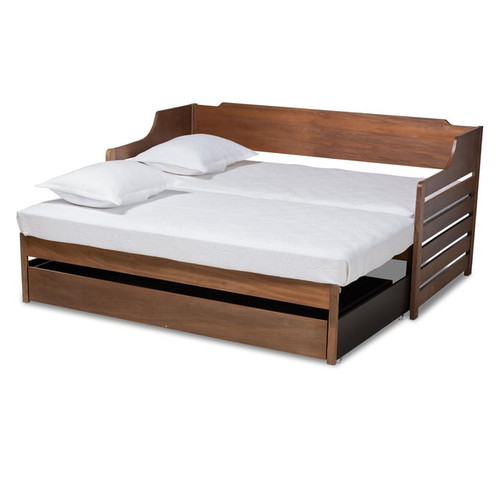 Baxton Studio Jameson Twin to King Daybeds with Drawer