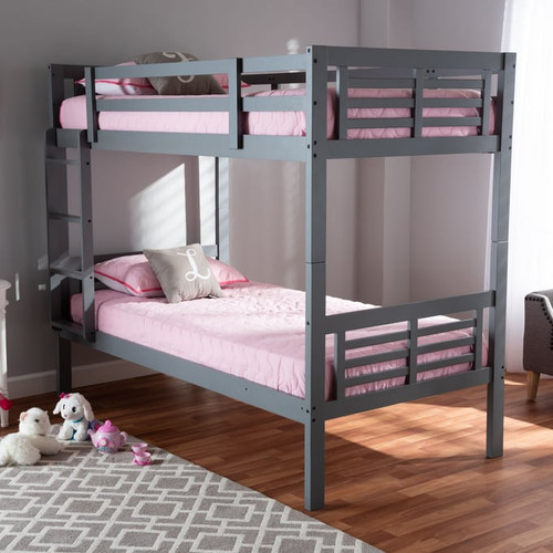 Baxton Studio Liam Wood Twin Bunk Beds