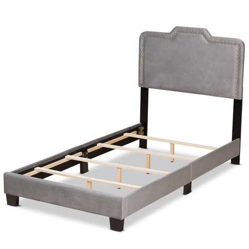 Baxton Studio Benjen Grey Black Panel Beds