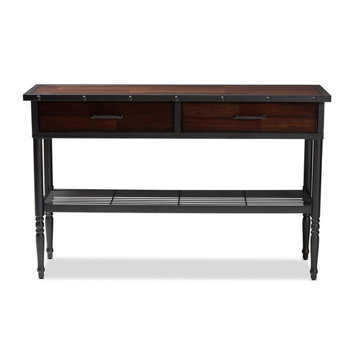 Baxton Studio Jana Walnut Wood 2 Drawers Dining Room Server