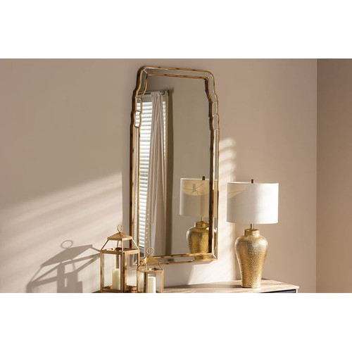 Baxton Studio Alice Antique Gold Accent Wall Mirror