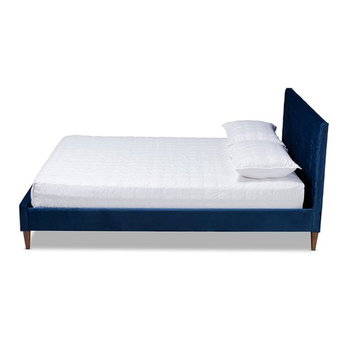 Baxton Studio Frida Royal Blue Velvet Upholstered Beds