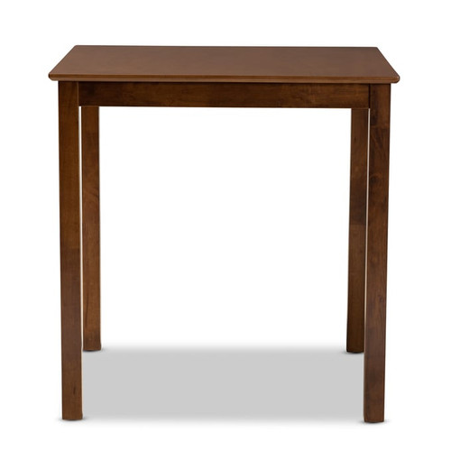 Baxton Studio Lenoir Walnut Wood Counter Height Pub Table