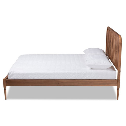 Baxton Studio Neilan Walnut Brown Wood Platform Beds