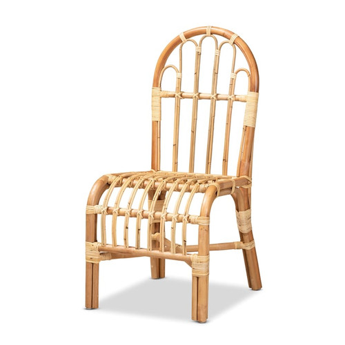 Baxton Studio Bali Pari Athena Natural Rattan Dining Chair