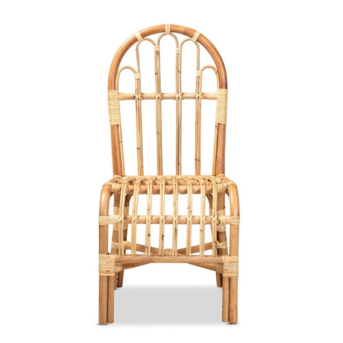 Baxton Studio Bali Pari Athena Natural Rattan Dining Chair