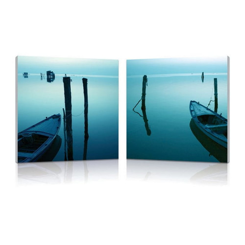 Baxton Studio Idle Shore Mounted Photography Print Diptych