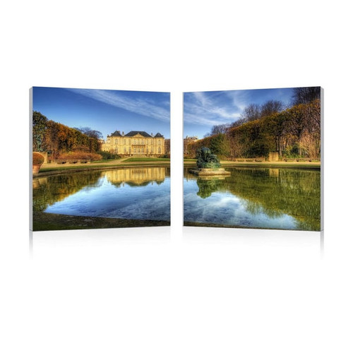 Baxton Studio French Chateaux Mounted Photography Print Diptych