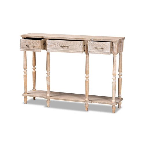 Baxton Studio Hallan Oak Brown Console Table