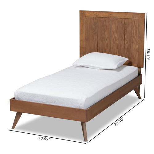 Baxton Studio Amira Ash Walnut Platform Beds