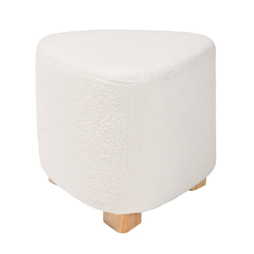 Baxton Studio Brielle Ivory Fabric Ottoman