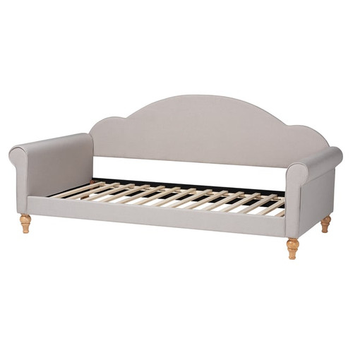 Baxton Studio Chaise Light Grey Fabric Twin Daybed