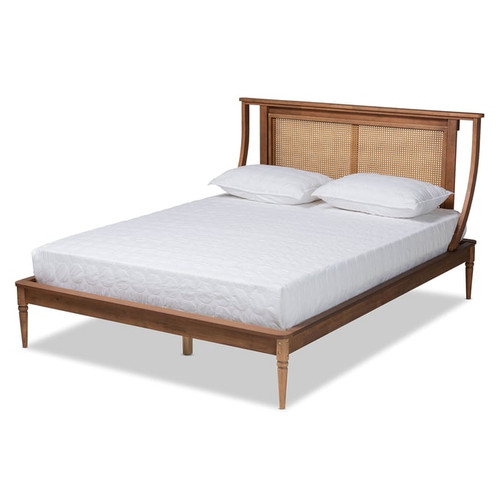 Baxton Studio Jamila Walnut Brown Wood Platform Beds