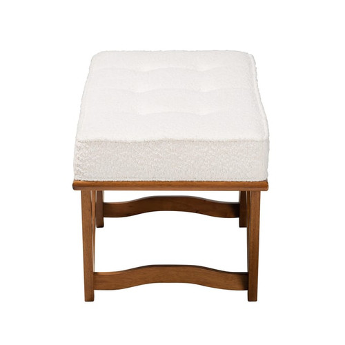 Baxton Studio Chenoa Cream Walnut Brown Benches