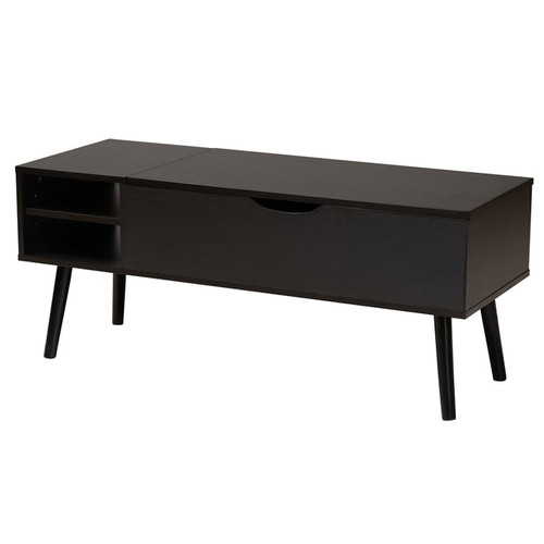 Baxton Studio Roden Dark Brown Lift Top Coffee Table