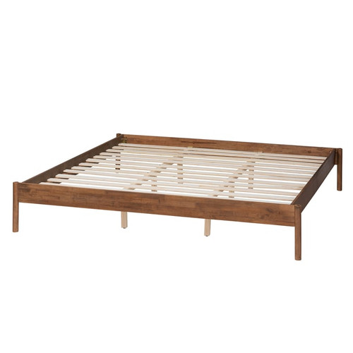 Baxton Studio Agatis Ash Walnut Bed Frames