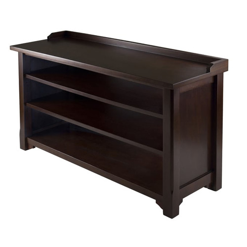 Winsome Dayton Walnut Storage Hall Bench