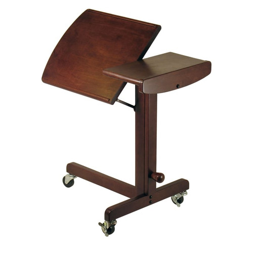 Winsome Olson Walnut Adjustable Lap Table Cart