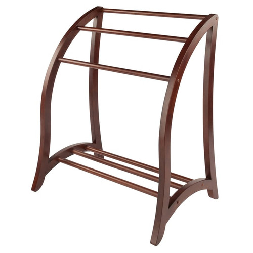 Winsome Betsy Walnut 3 Rod Blanket Rack