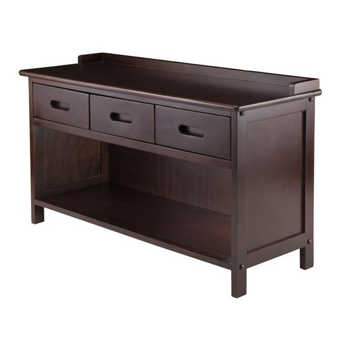 Winsome Adriana Walnut Wood Storage Bench