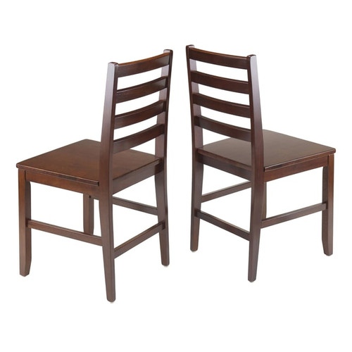 2 Winsome Hamilton Walnut Wood Dining Chairs