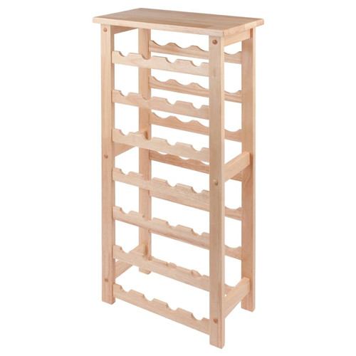 Winsome Napa Natural Wood 28 Bottle Wine Rack