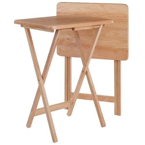 Winsome Alex Natural Wood 2pc Snack Table Set