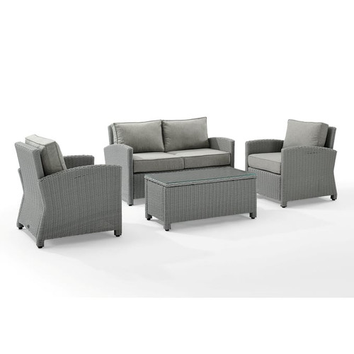 Crosley Bradenton Gray 4pc Outdoor Patio Set