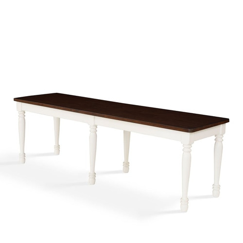 Crosley Shelby Distressed White Dining Bench