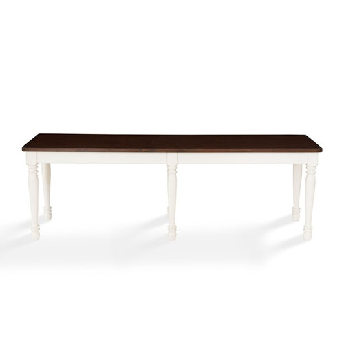Crosley Shelby Distressed White Dining Bench