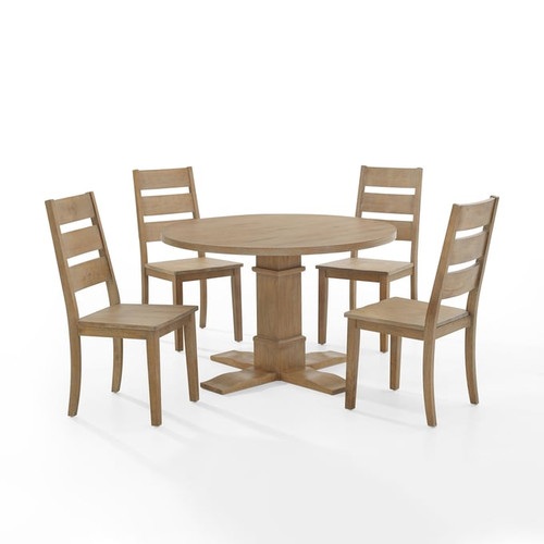 Crosley Joanna Rustic Brown 5pc Round Dining Set