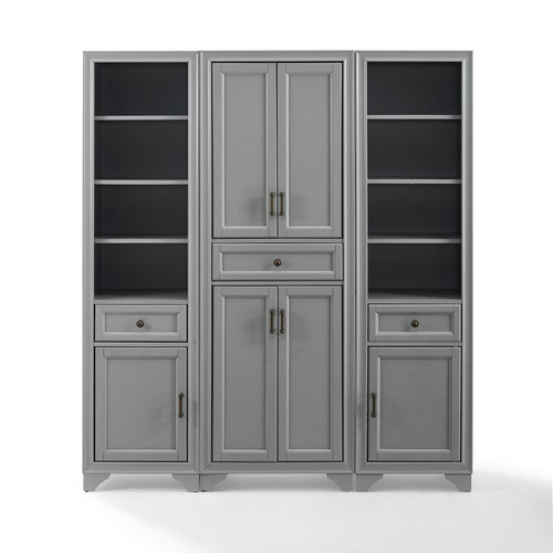 Crosley Tara 3pc Pantry Sets with 2 Linen Cabinets