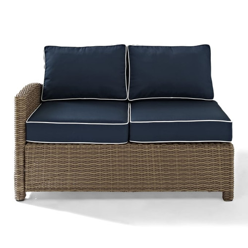 Crosley Bradenton Wicker Outdoor Sectional Left Side Loveseats