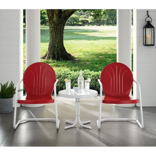 Crosley Griffith 3pc Outdoor Armchair and Side Table Sets