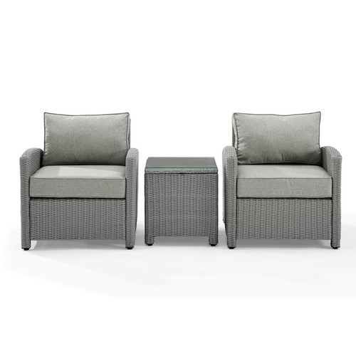 Crosley Bradenton 3pc Outdoor Seating Sets with Side Table
