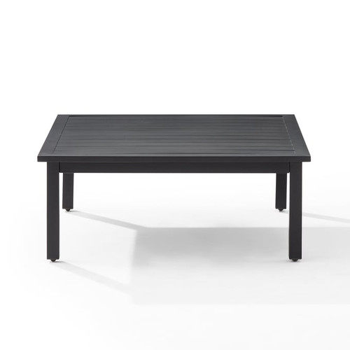 Crosley Clark Matte Black Outdoor Coffee Table